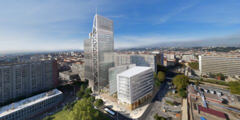 Perspective de l'immeuble Silex² à Lyon Part-Dieu. © Crédits Asylum / MA Architectes.