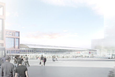 Futurs galeries et accès Pompidou en gare de Lyon Part-Dieu, opération du projet Lyon Part-Dieu.