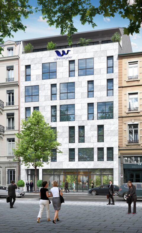 Bâtiment de l'opération Rue Deruelle du projet Lyon Part-Dieu.
