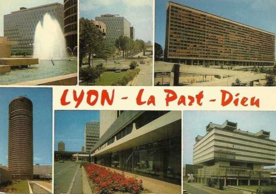 Carte postale de Lyon La Part-Dieu, bâtiments modernes.
