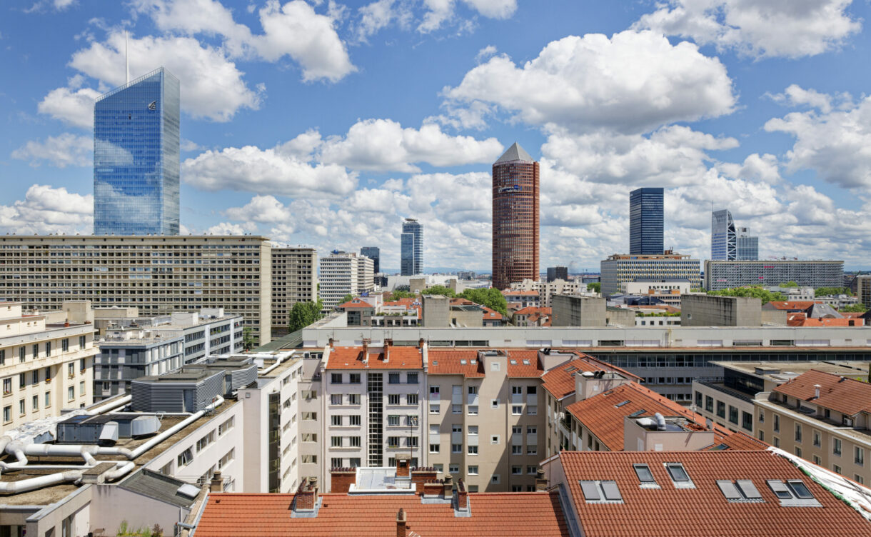 Vue sur les toits du quartier de la Part-Dieu